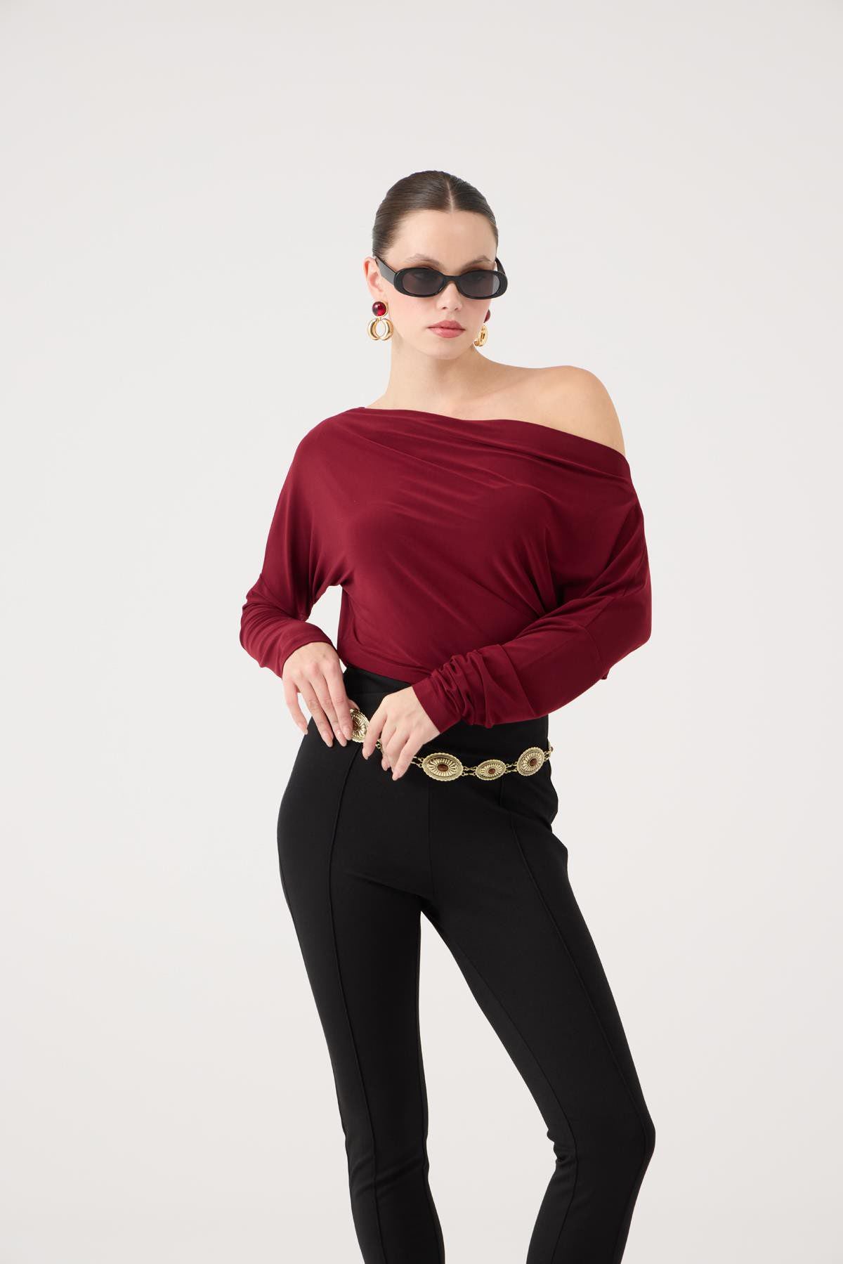 Asymmetrische Talia Bluse