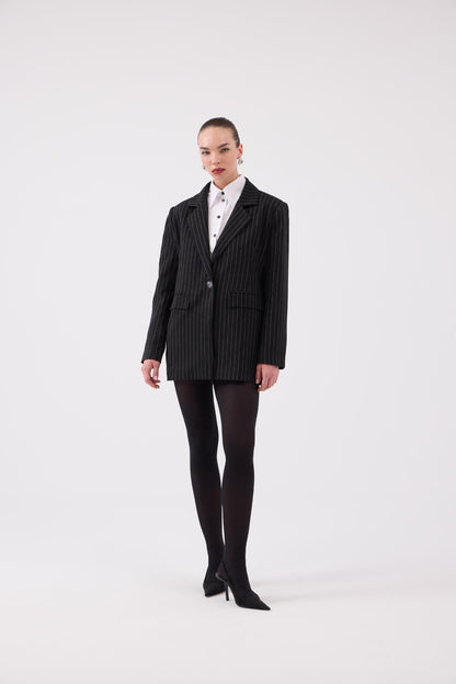 Oversized gestreifter Blazer