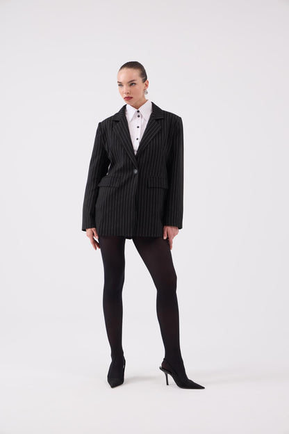 Oversized gestreifter Blazer