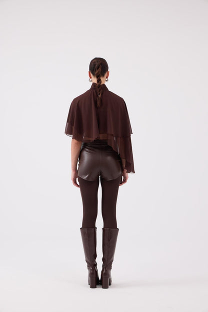 Bena Bluse im Velours-Design