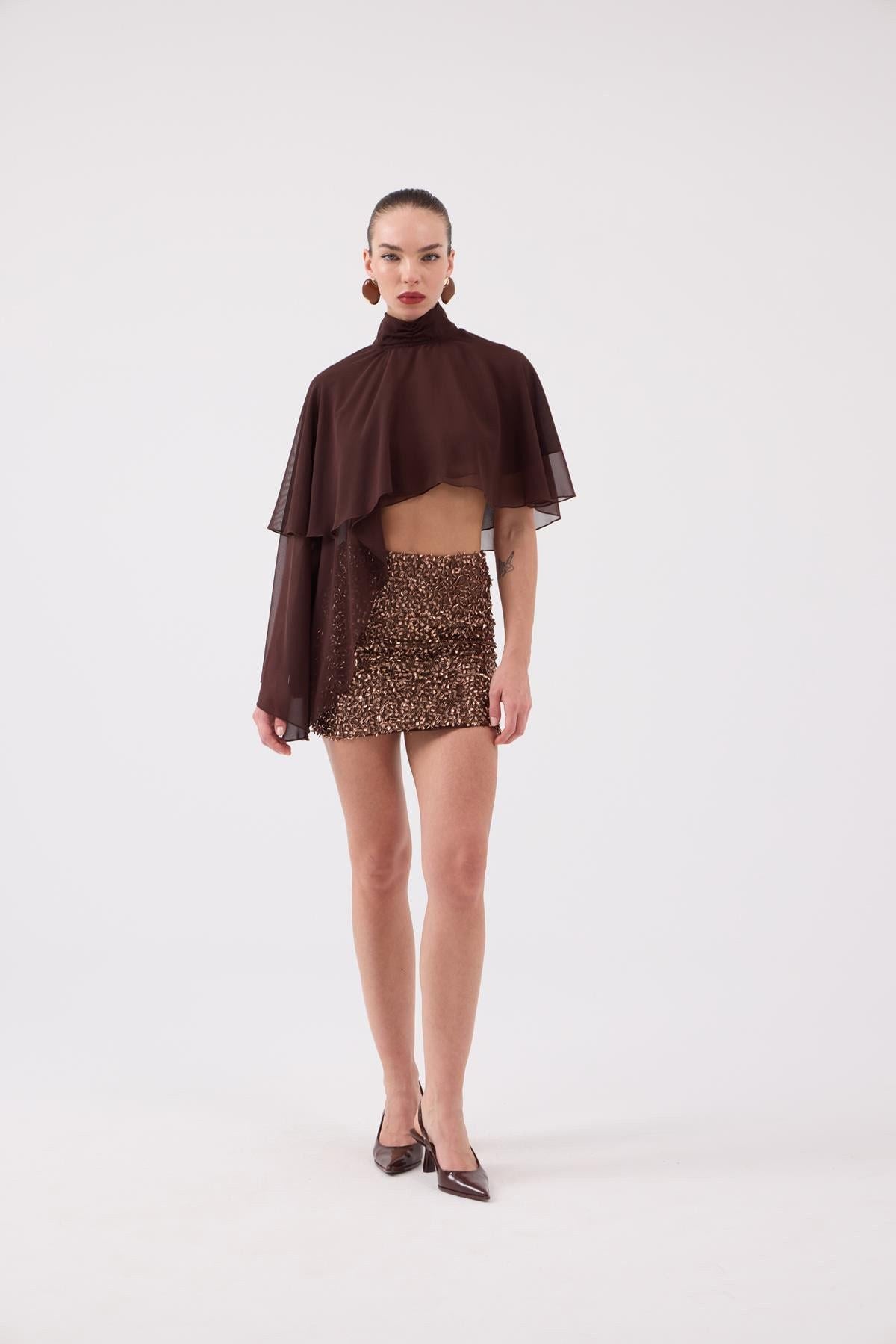 Bena Bluse im Velours-Design