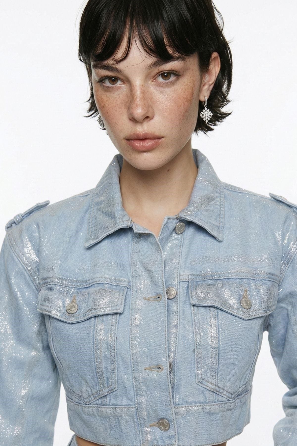 Individuelle glänzende Jeansjacke