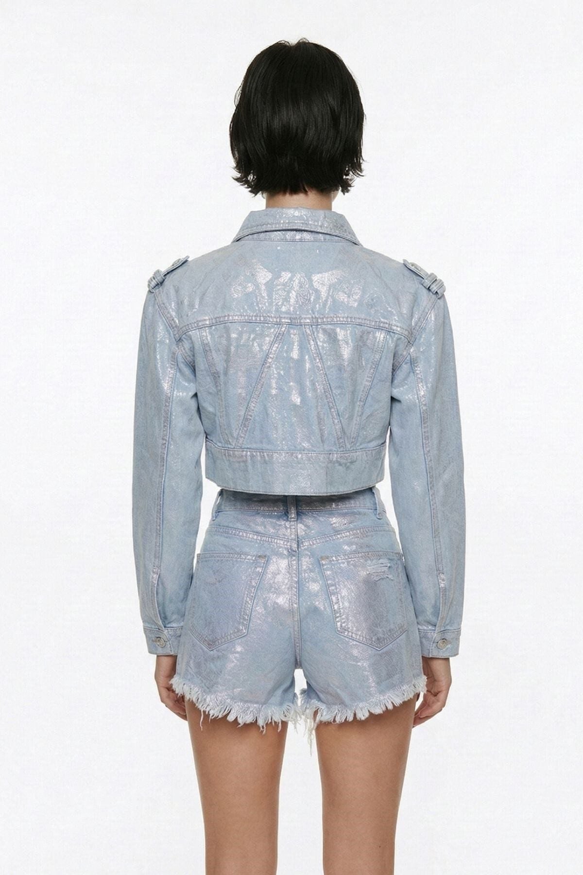 Individuelle glänzende Jeansjacke