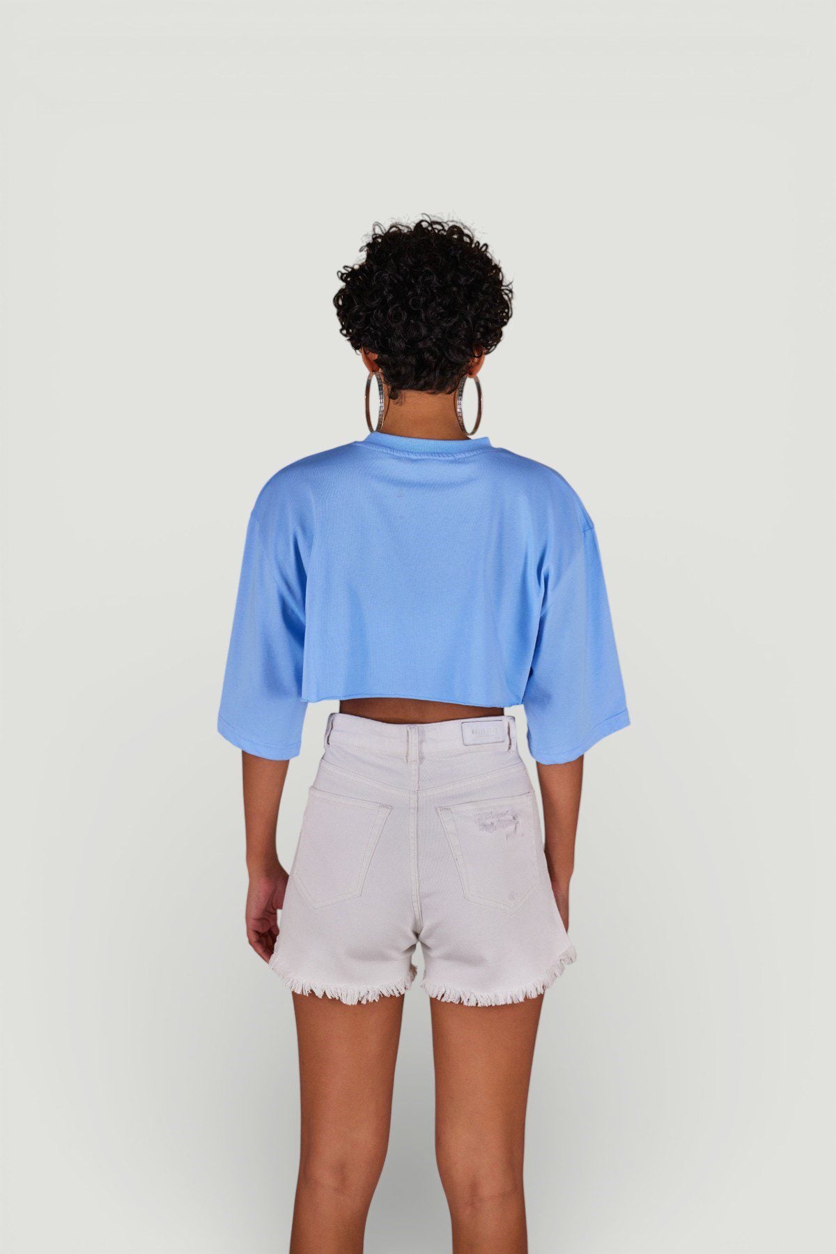 Holly Crop T-Shirt mit Rundhalsausschnitt