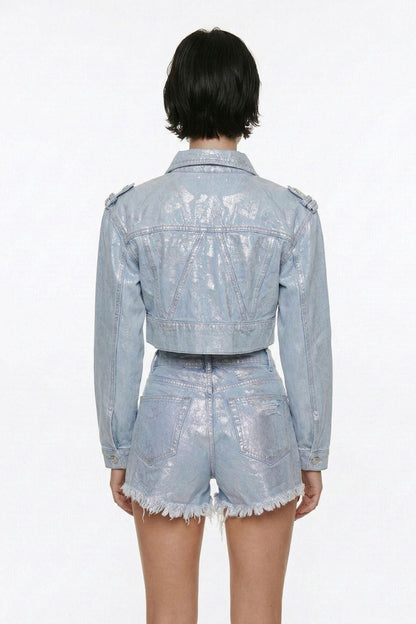 Individuelle glänzende Jeansshorts