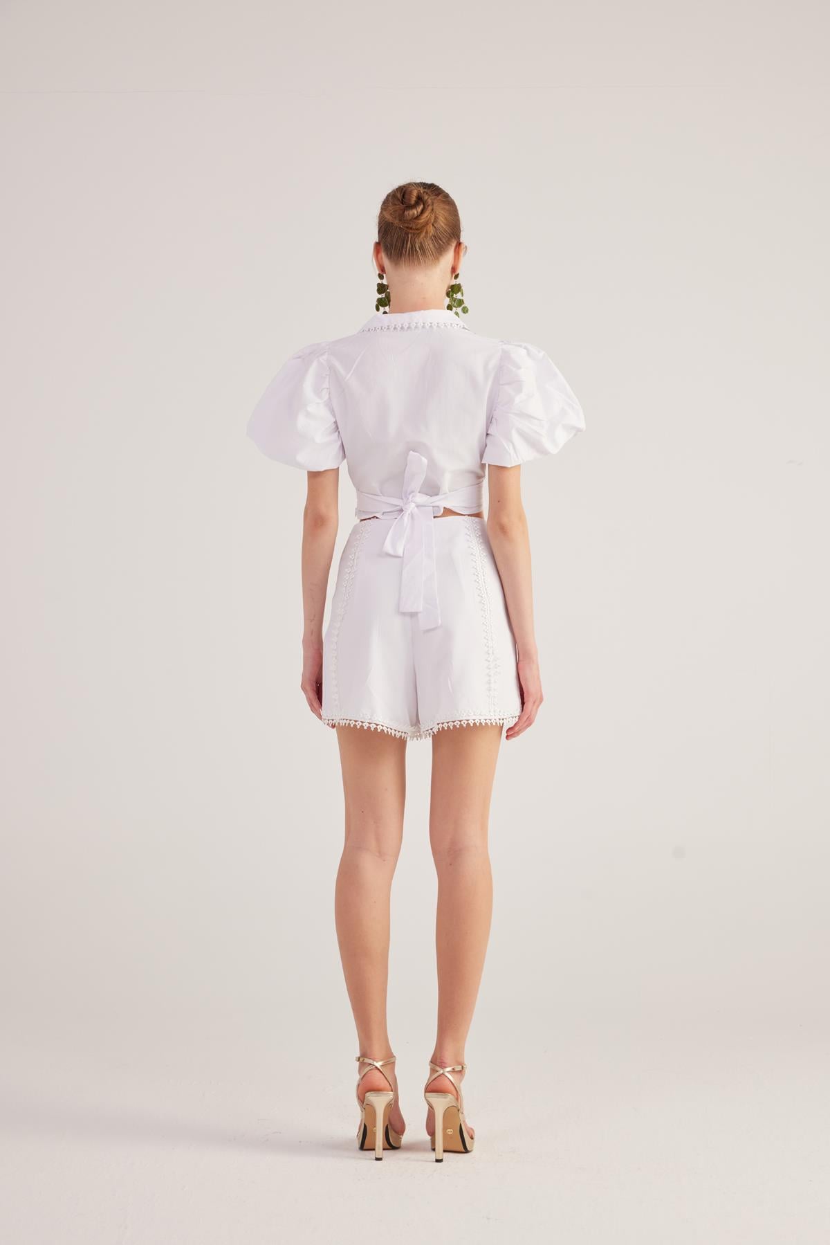 Gefütterte Broderie Popeline Fairy Shorts