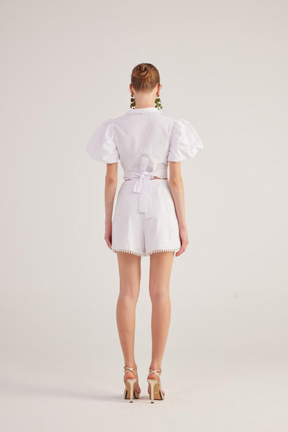Gefütterte Broderie Popeline Fairy Shorts