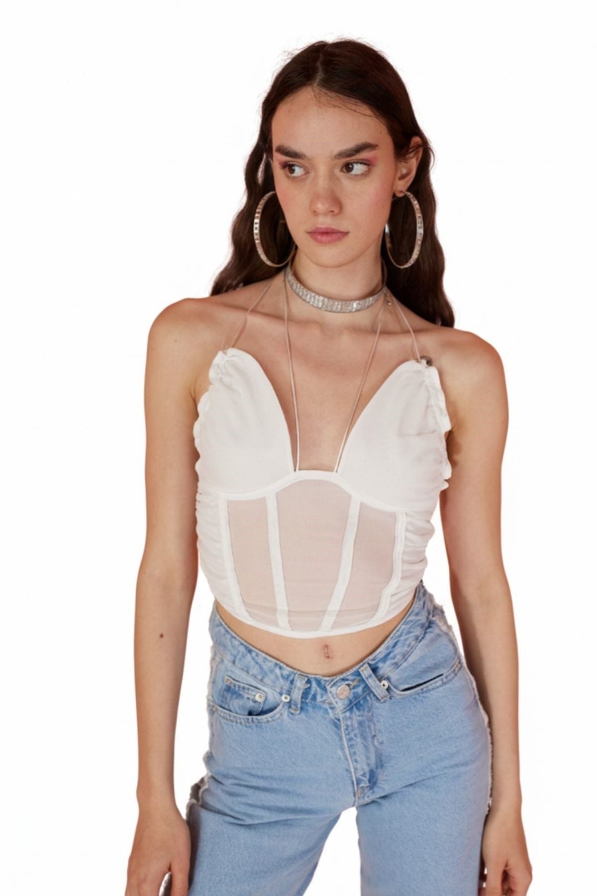 Sasha Bluse mit Rückenschnürung
