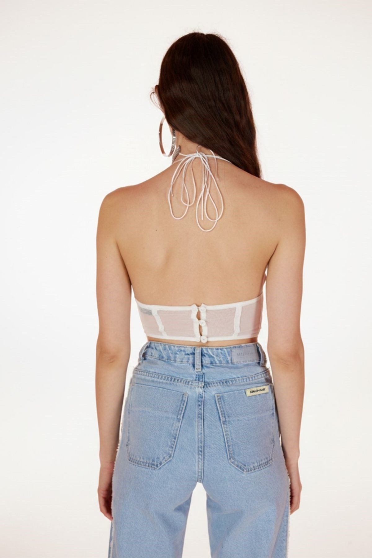 Sasha Bluse mit Rückenschnürung