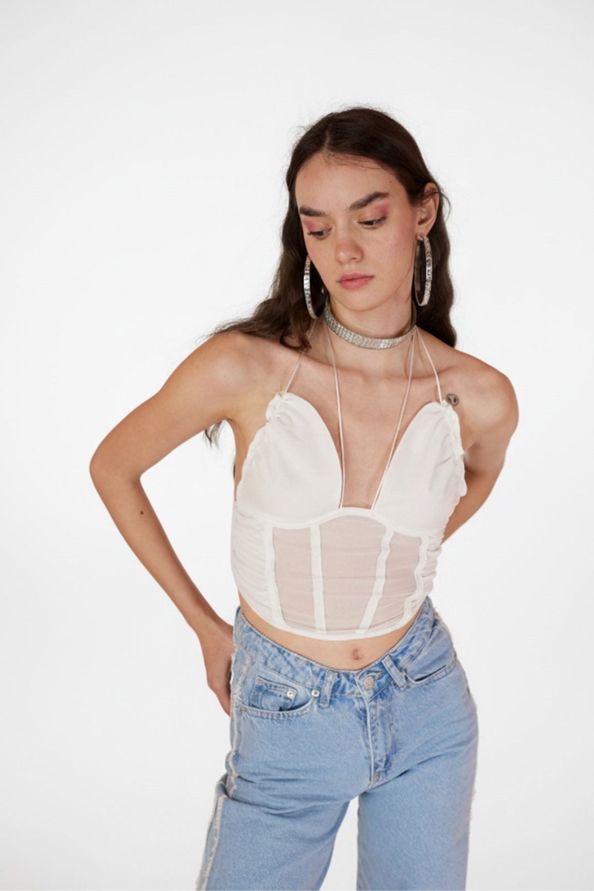 Sasha Bluse mit Rückenschnürung