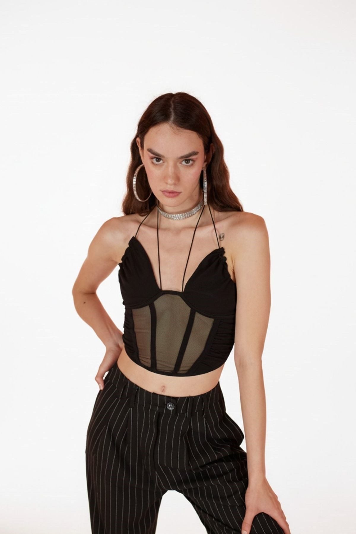 Sasha Bluse mit Rückenschnürung