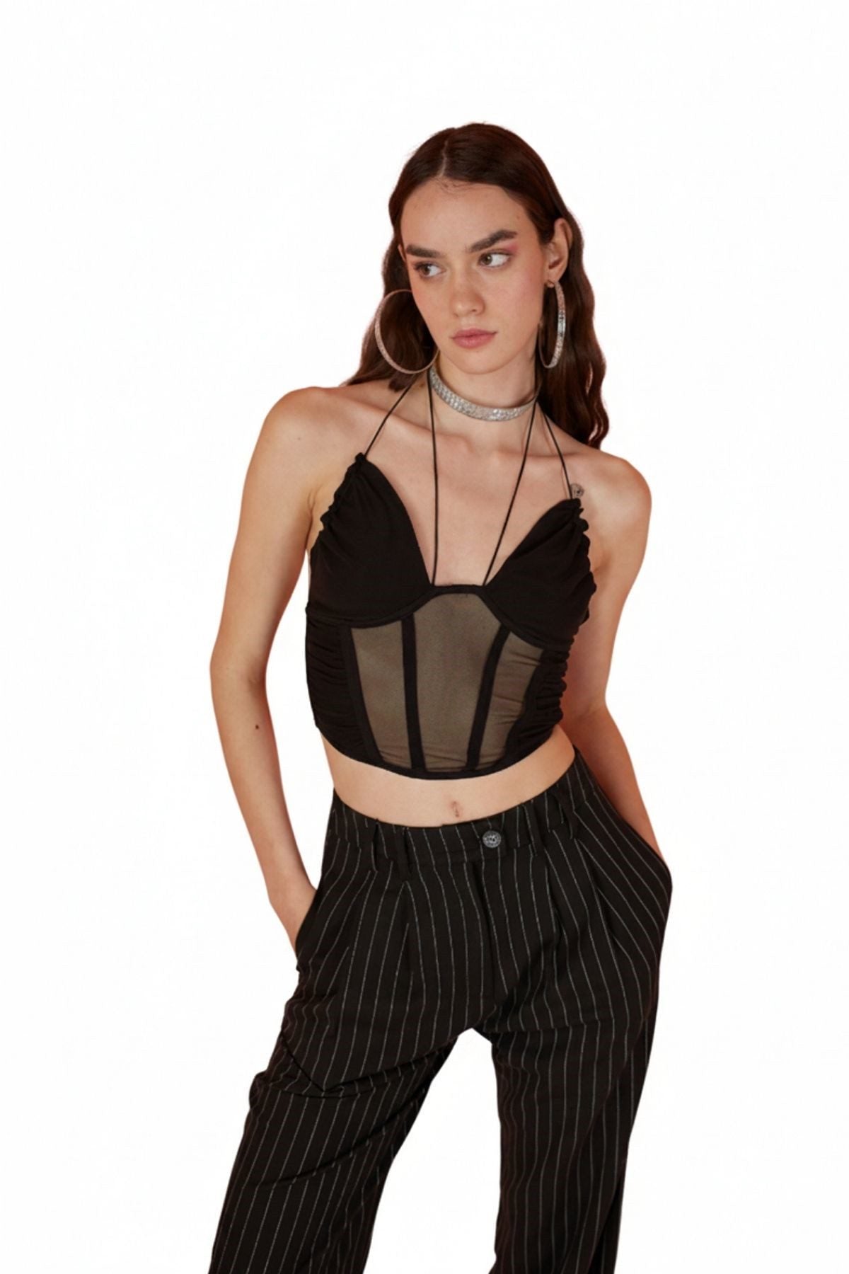 Sasha Bluse mit Rückenschnürung