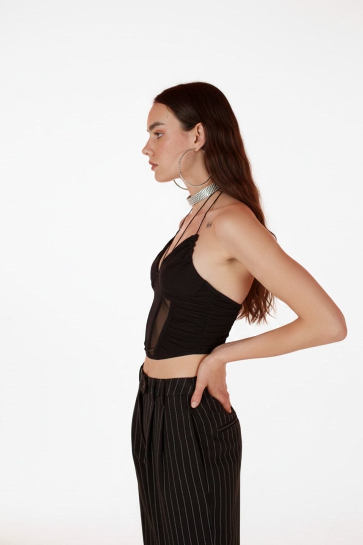 Sasha Bluse mit Rückenschnürung