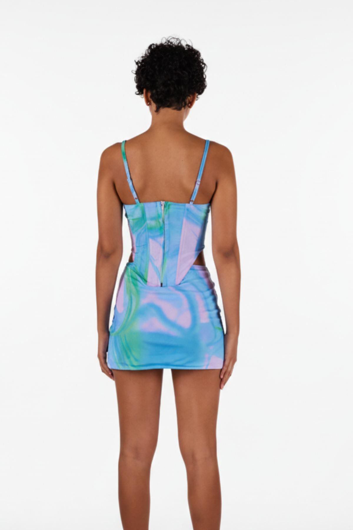 transparente Mini-Rock mit Schlitz