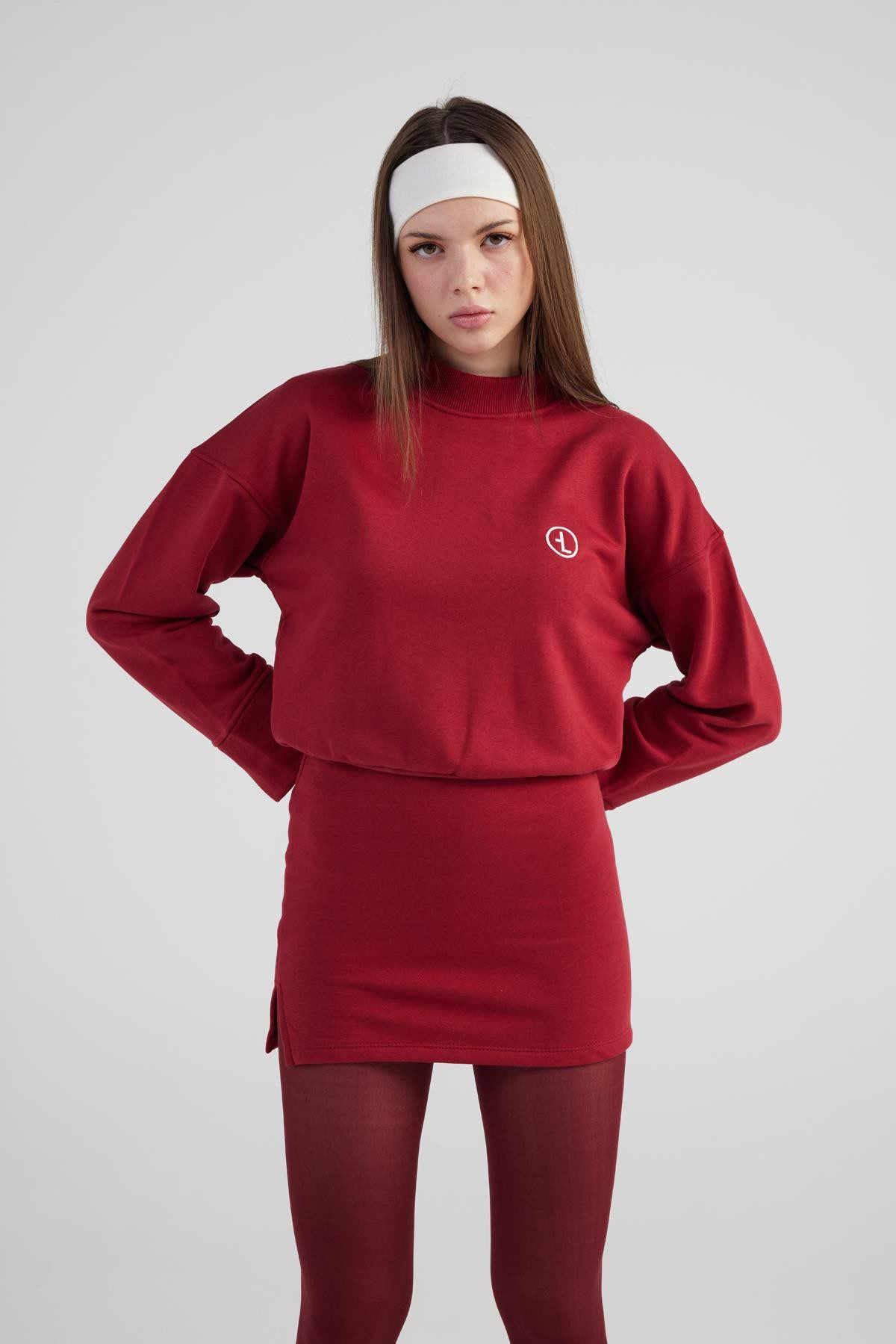 Mini-Kleid mit Schlitzstoff