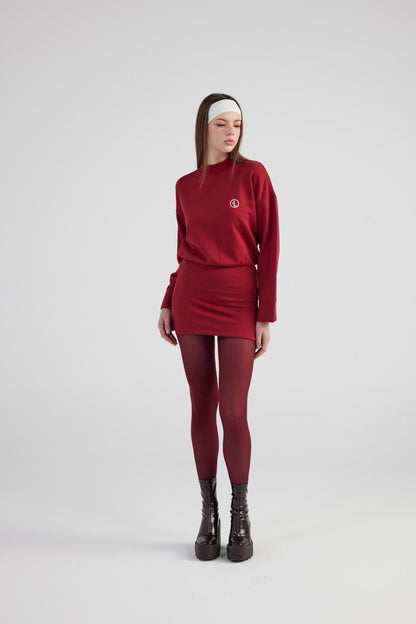 Mini-Kleid mit Schlitzstoff
