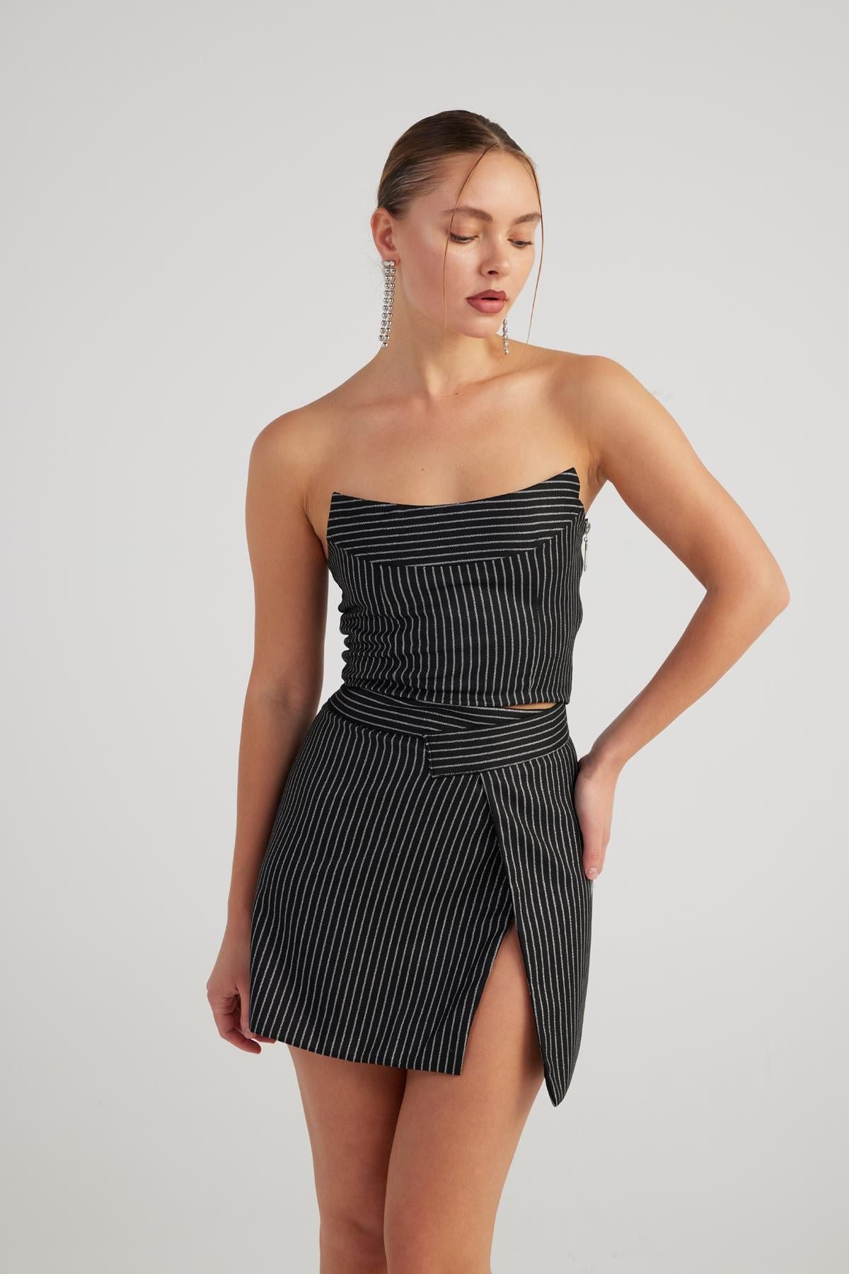 Glitzerndes gestreiftes Top
