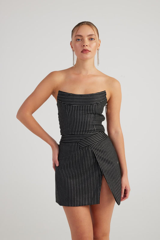 Glitzerndes gestreiftes Top
