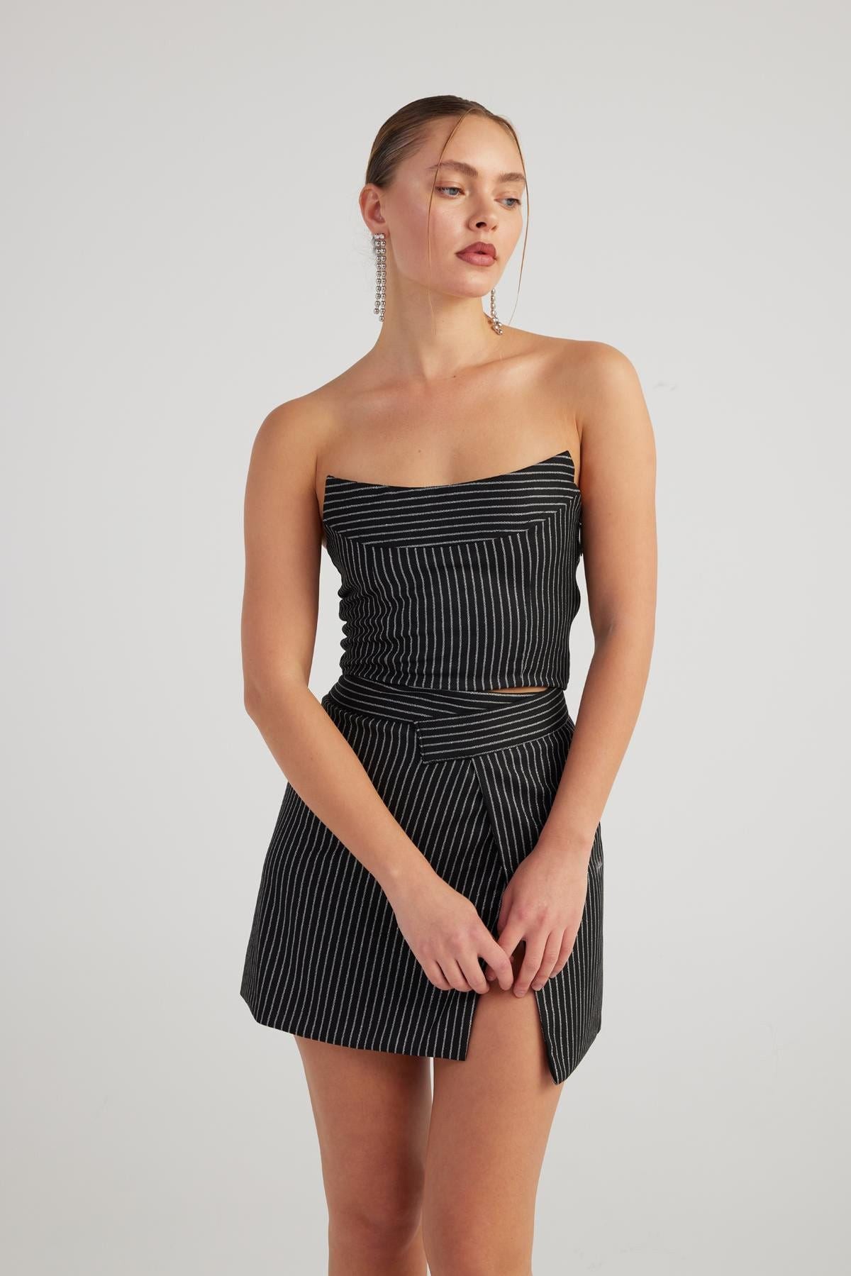 Glitzerndes gestreiftes Top