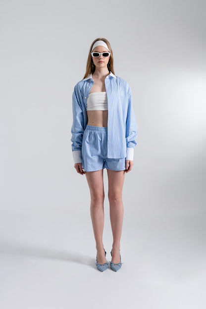 Gestreifte Harmony Poplin Shorts