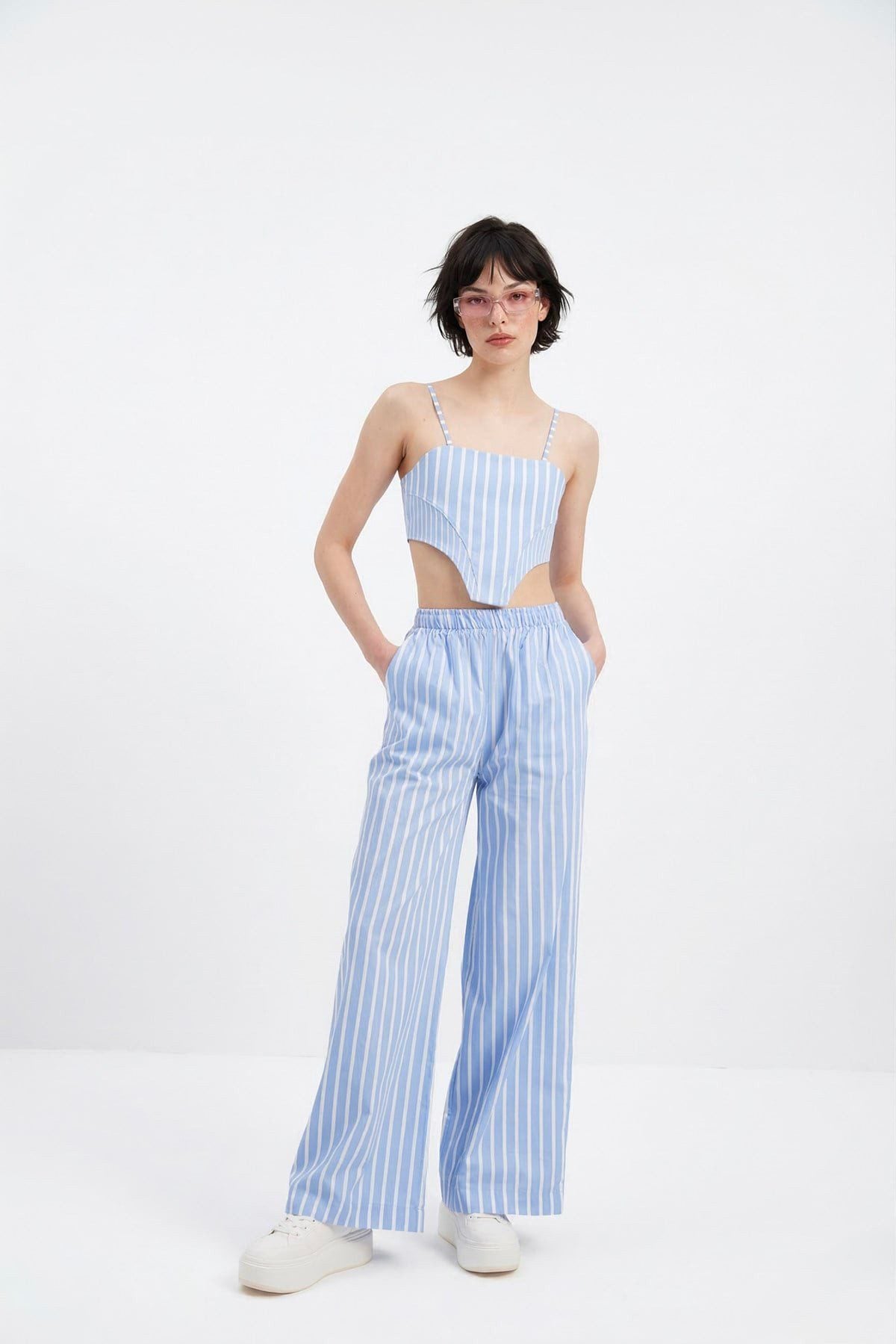 Elastische Streifen-Harmony-Hose