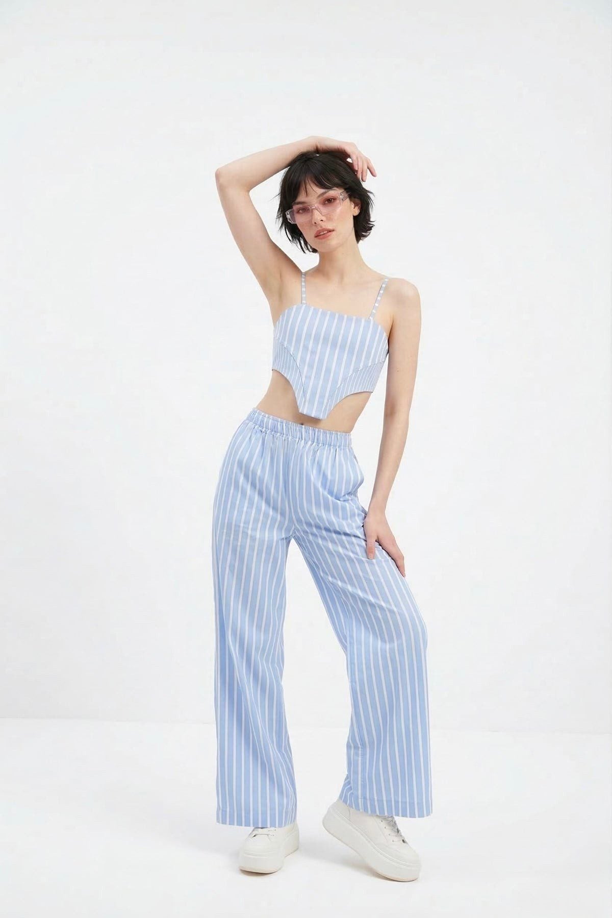 Elastische Streifen-Harmony-Hose