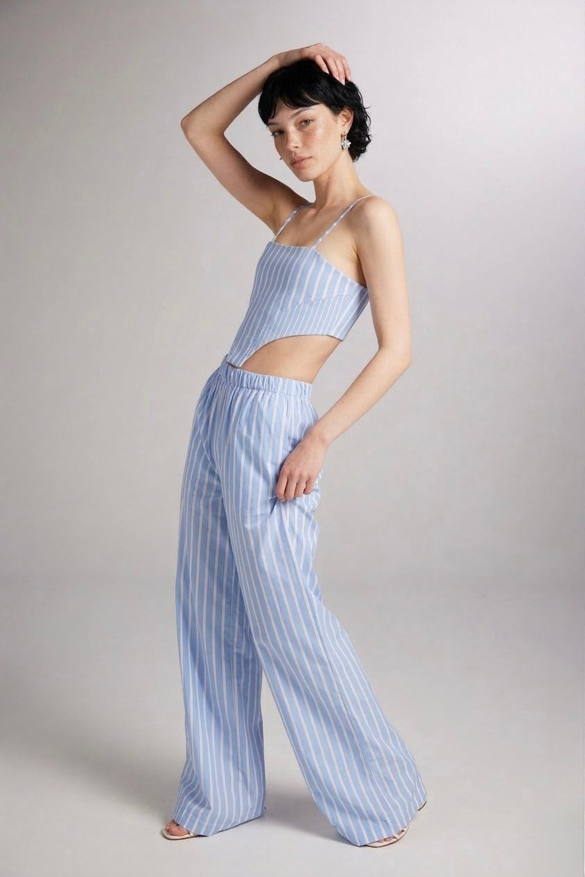 Gestreifter Harmony Poplin Bralette