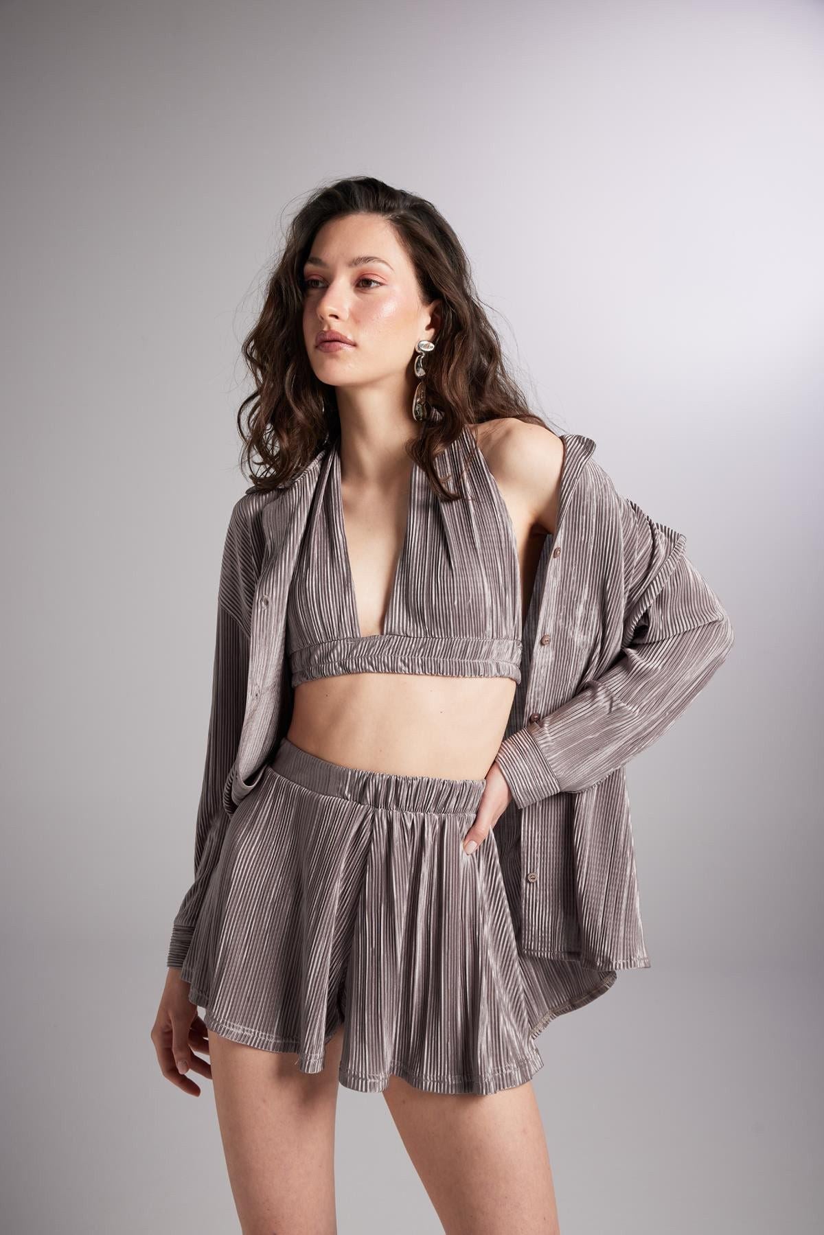 Weiches Bustier mit Bindegürtel