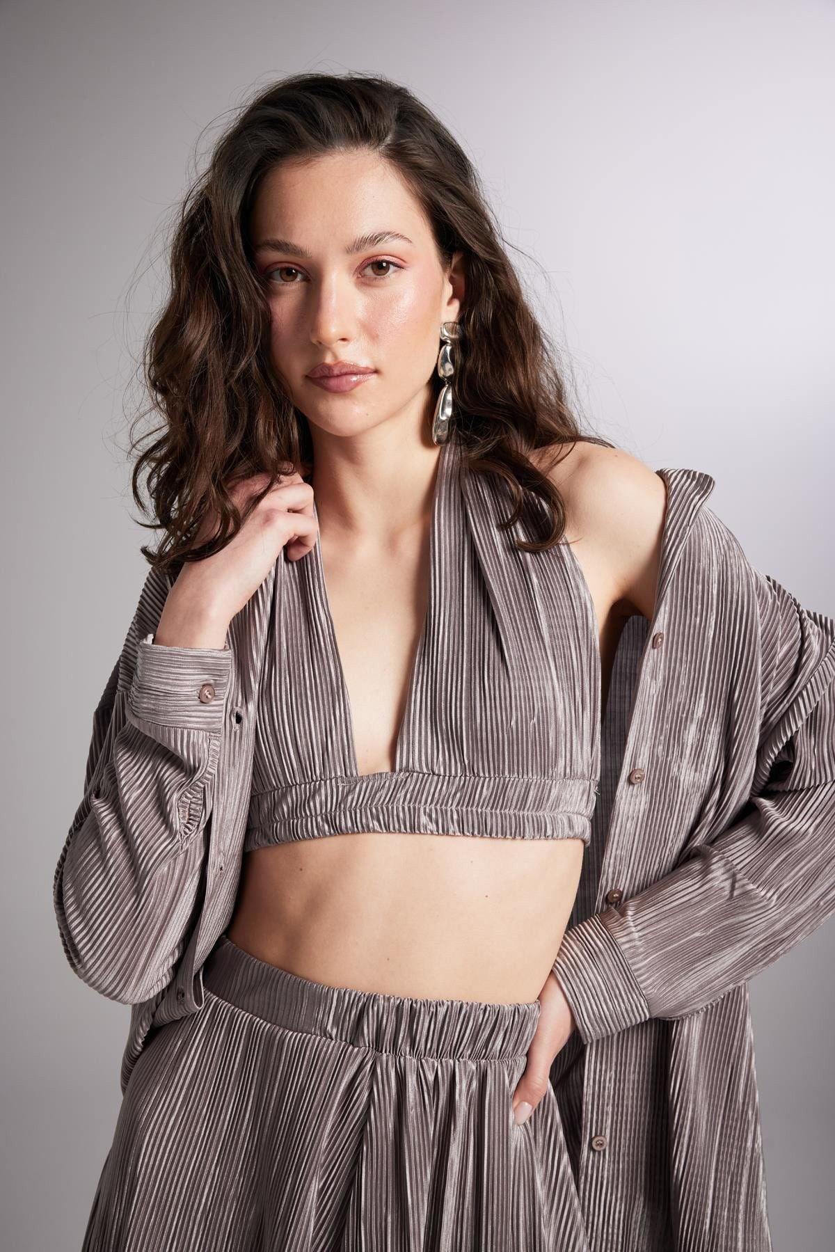 Weiches Bustier mit Bindegürtel