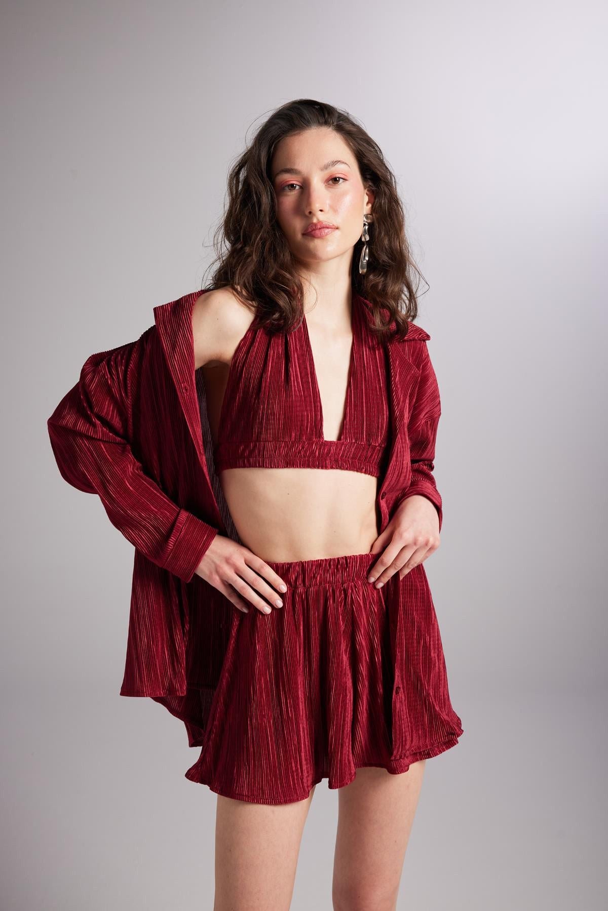 Weiches Bustier mit Bindegürtel