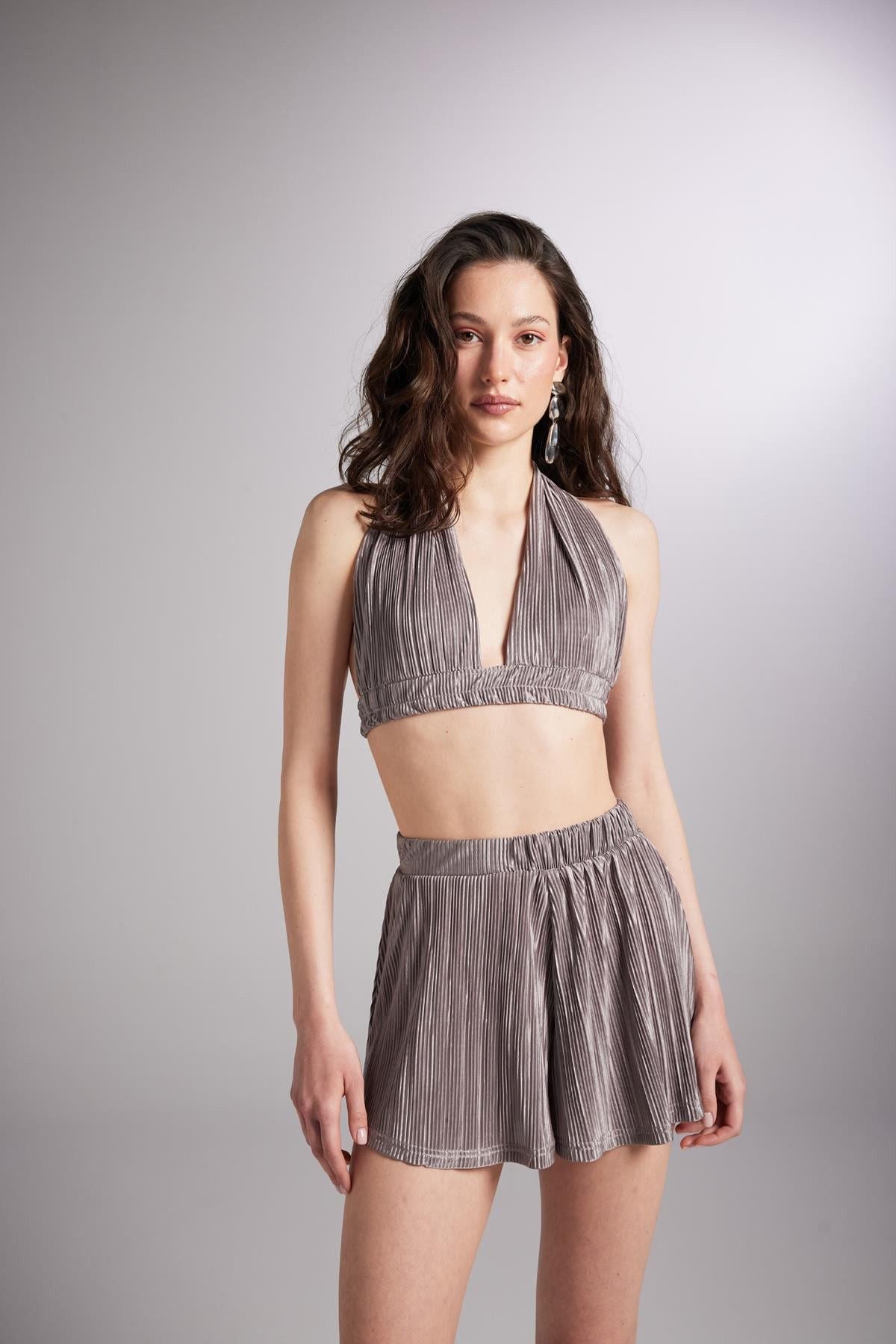 Weiches Bustier mit Bindegürtel