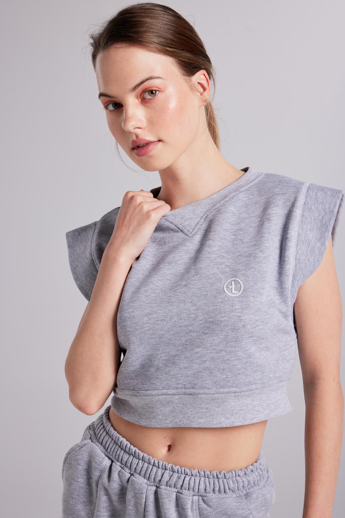 Kontraststich Crop Rhode T-Shirt
