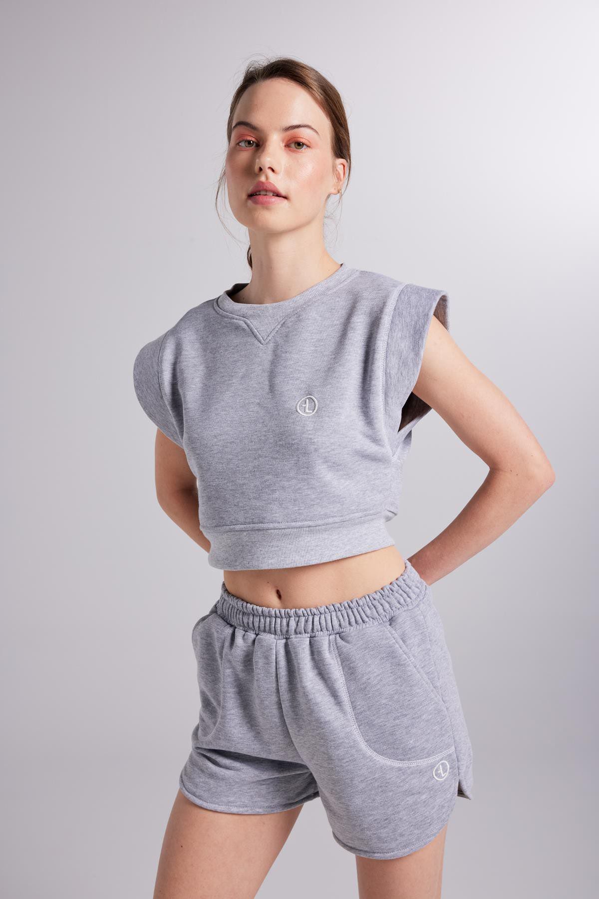 Kontraststich Crop Rhode T-Shirt