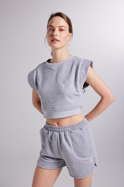 Kontraststich Crop Rhode T-Shirt