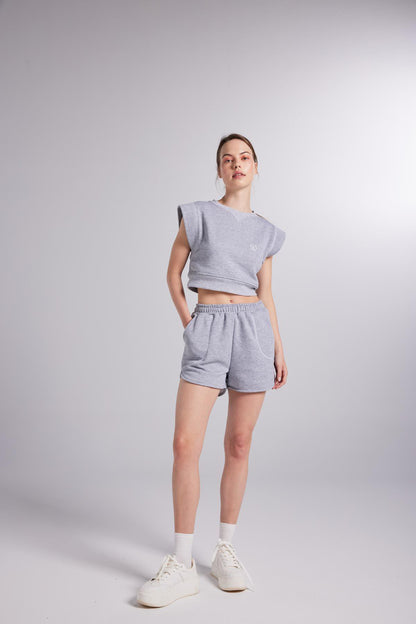 Kontraststich Crop Rhode T-Shirt