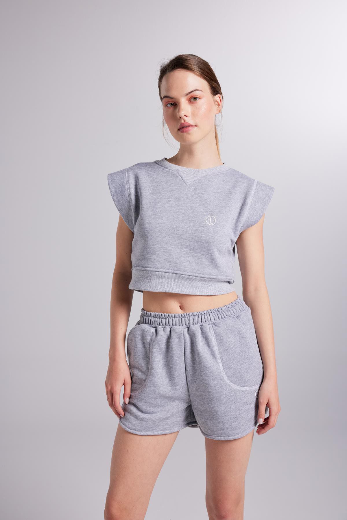 Kontraststich Crop Rhode T-Shirt