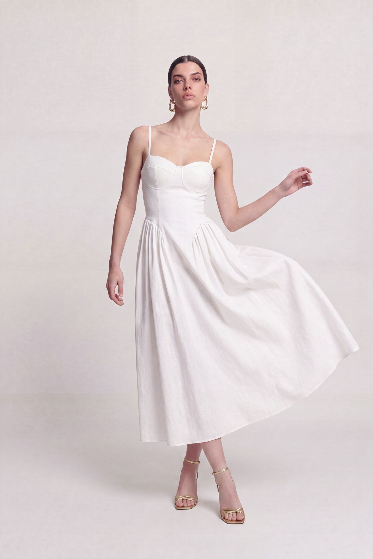 Langarmkleid mit Trägern