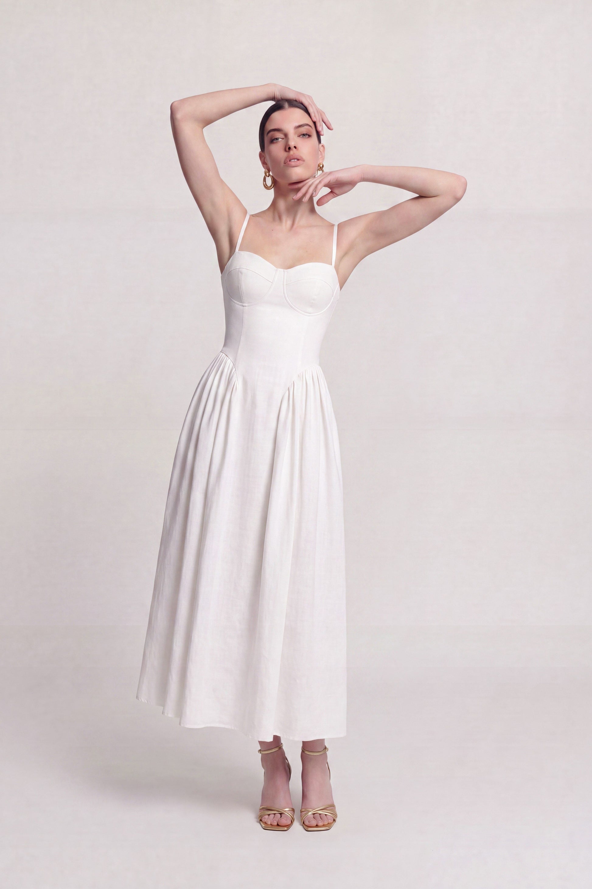 Langarmkleid mit Trägern