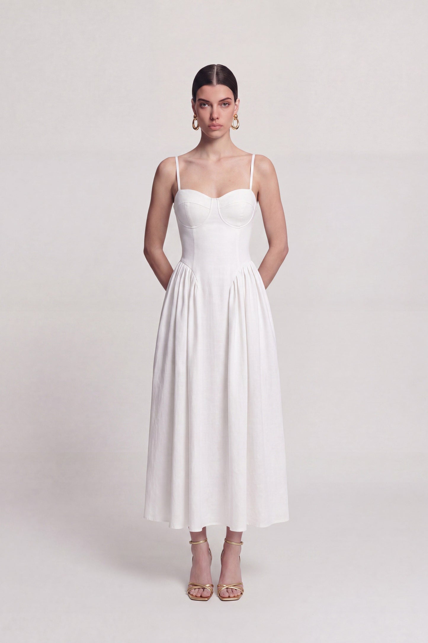 Langarmkleid mit Trägern