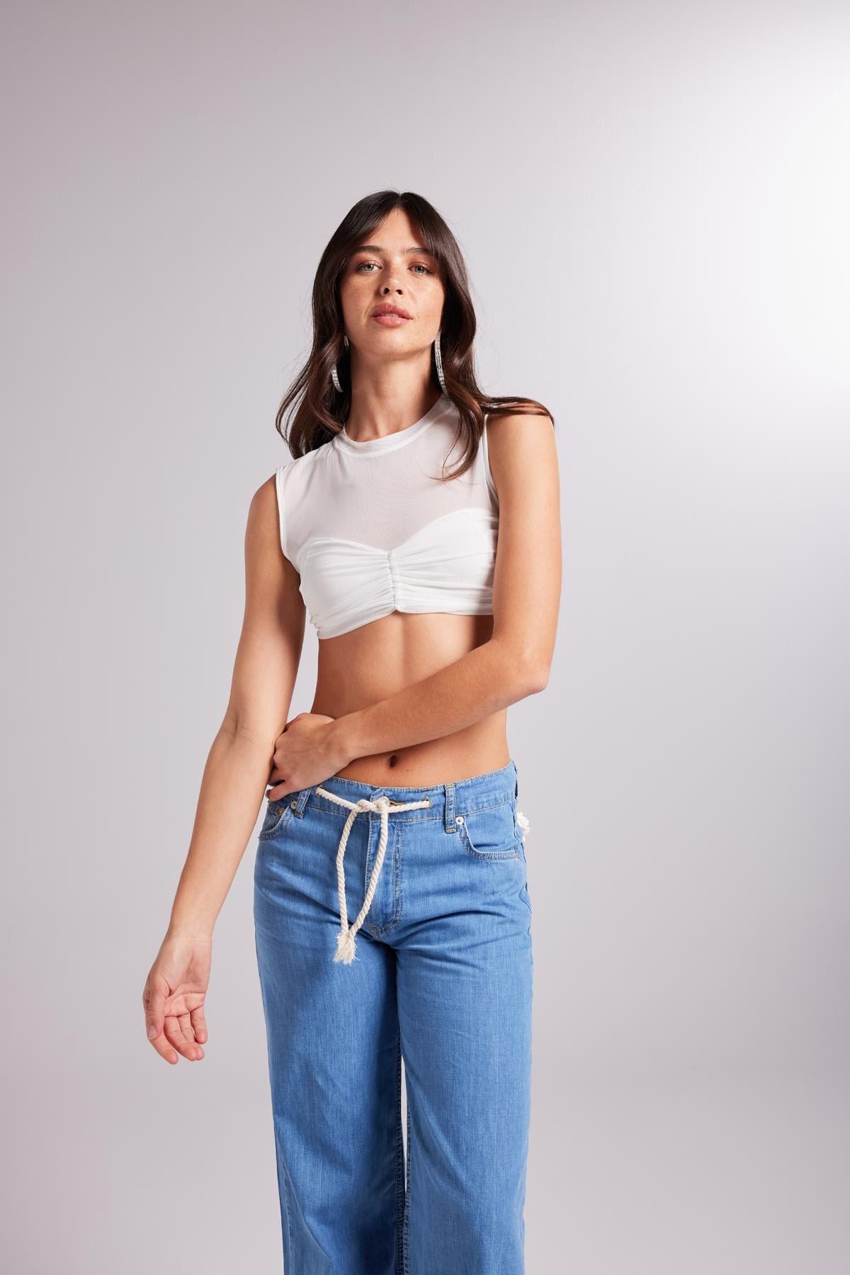 Bluse mit Rüschendetail