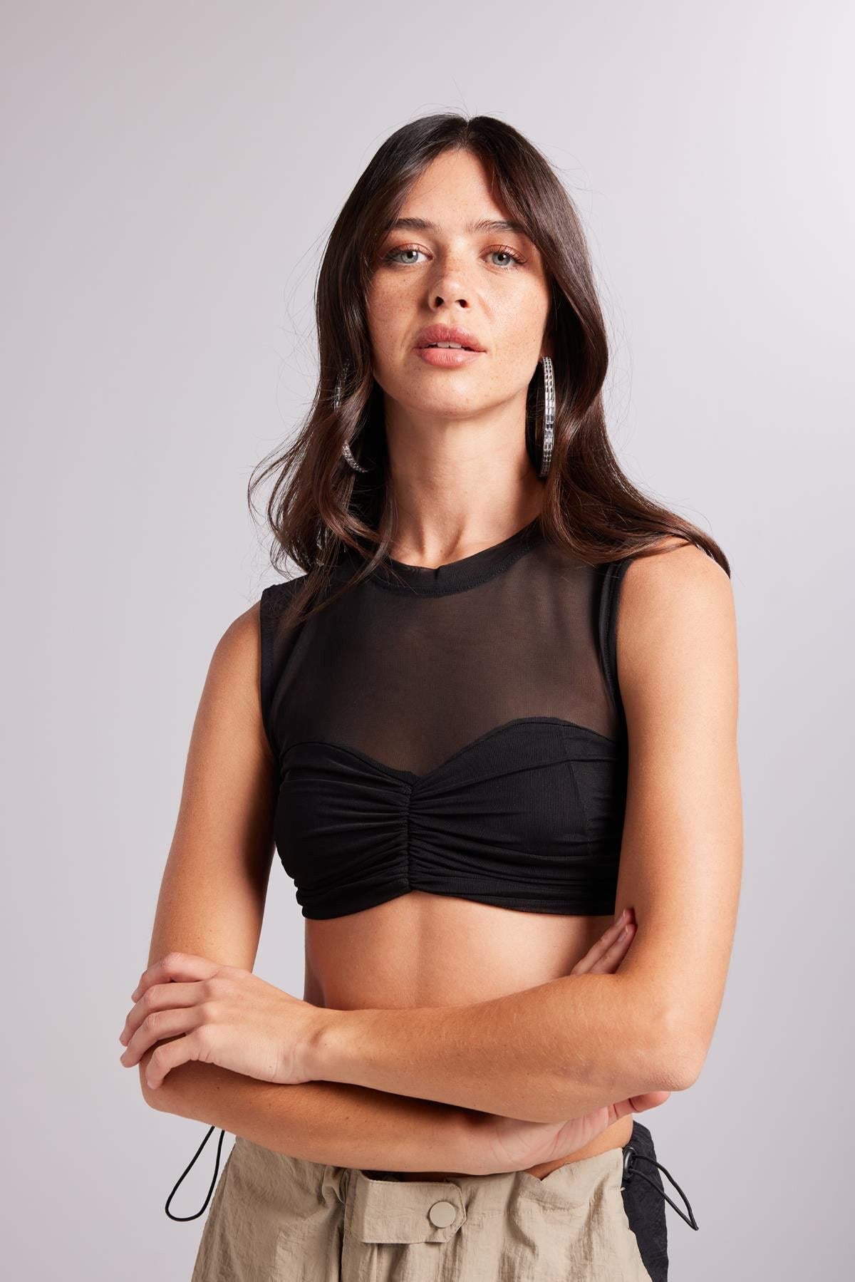 Bluse mit Rüschendetail