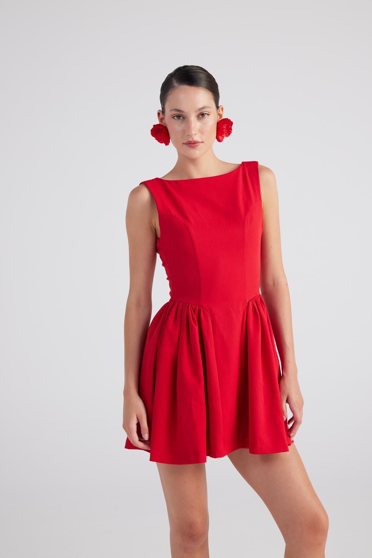 Mini-Kleid mit Bootsausschnitt Alena