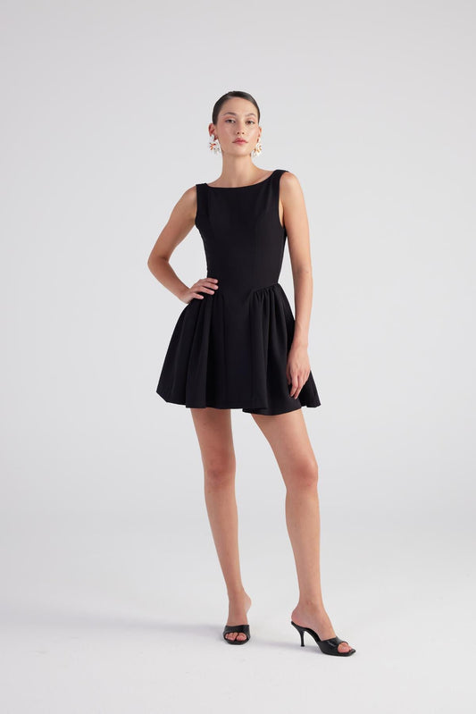 Mini-Kleid mit Bootsausschnitt Alena