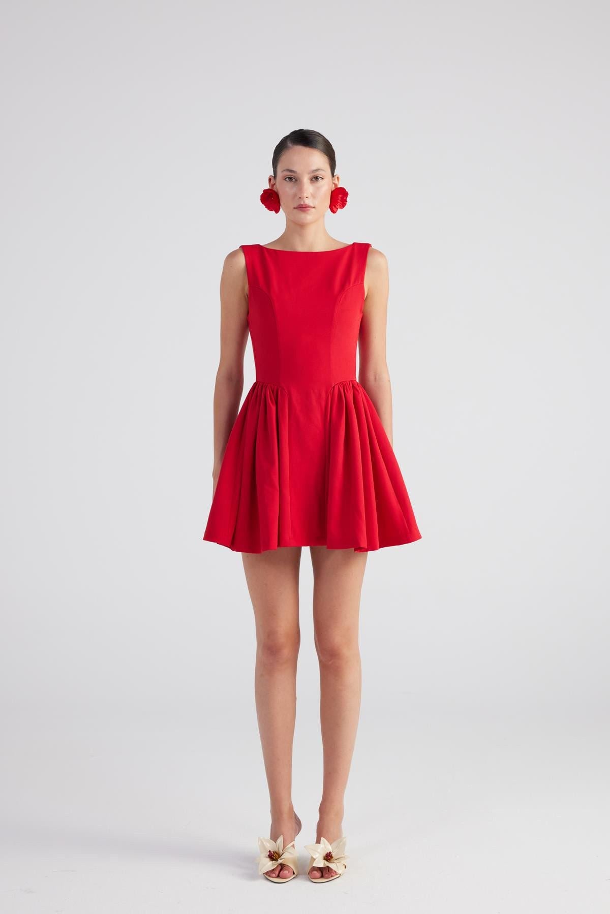 Mini-Kleid mit Bootsausschnitt Alena