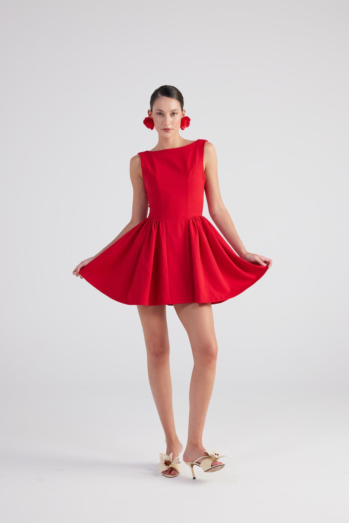 Mini-Kleid mit Bootsausschnitt Alena