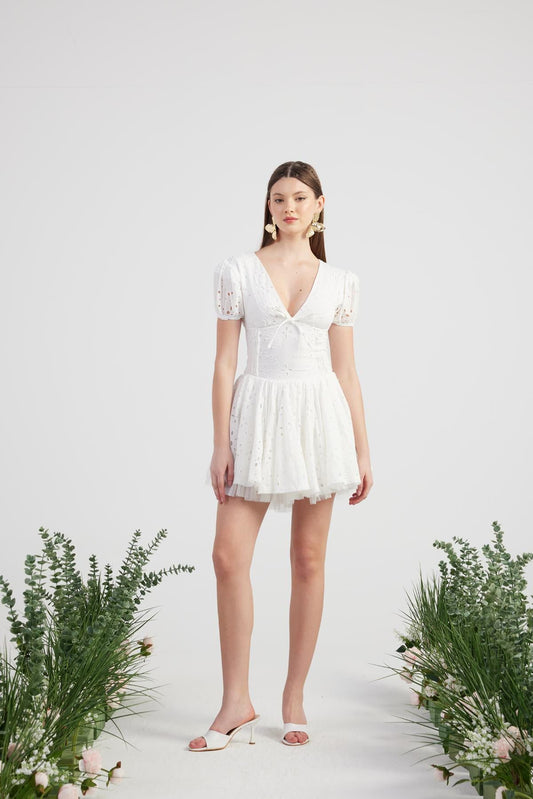 Mini-Kleid mit Tüll-Details