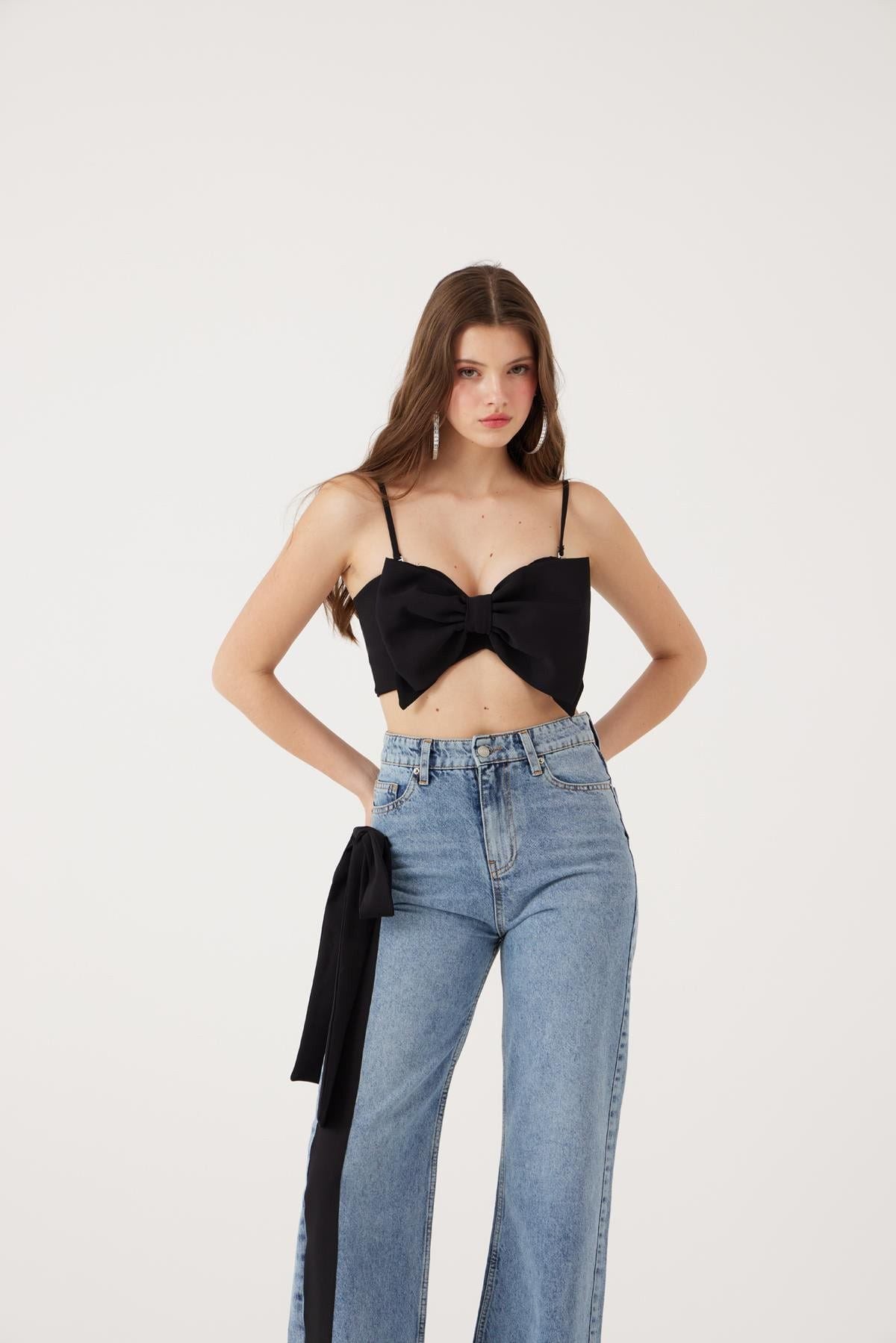 Rips-Look Crop Jazmin Bluse