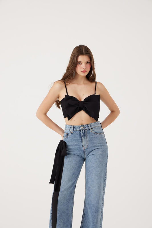 Rips-Look Crop Jazmin Bluse