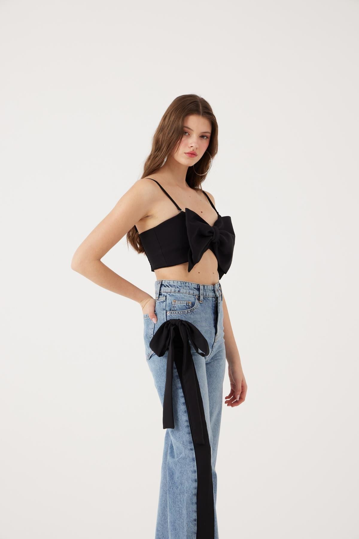 Rips-Look Crop Jazmin Bluse