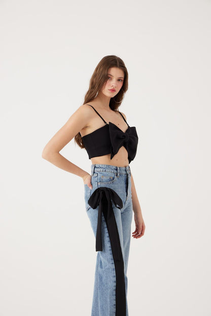 Rips-Look Crop Jazmin Bluse